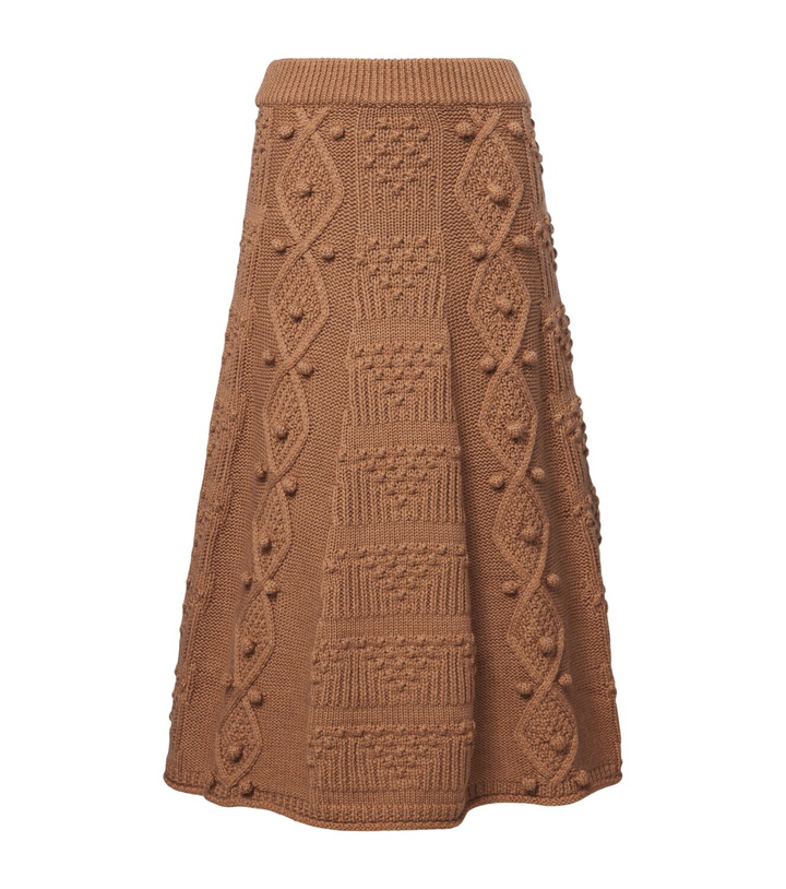 Photo: Emilia Wickstead Koda cable-knit wool skirt