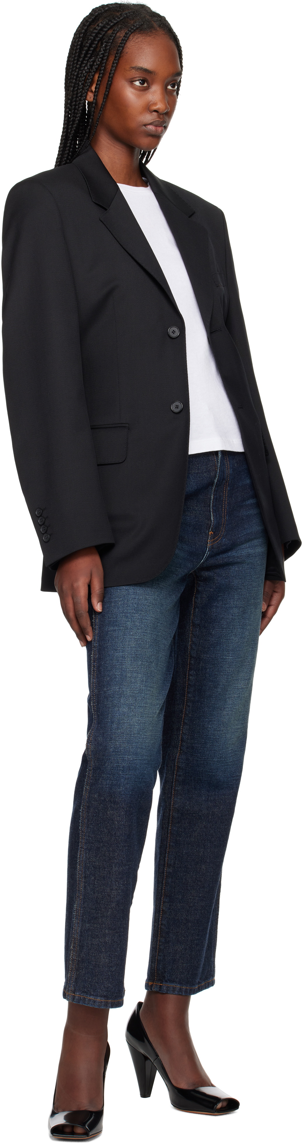 Filippa K Black Tailored Hourglass Blazer