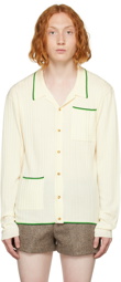 King & Tuckfield Off-White Striped Shirt