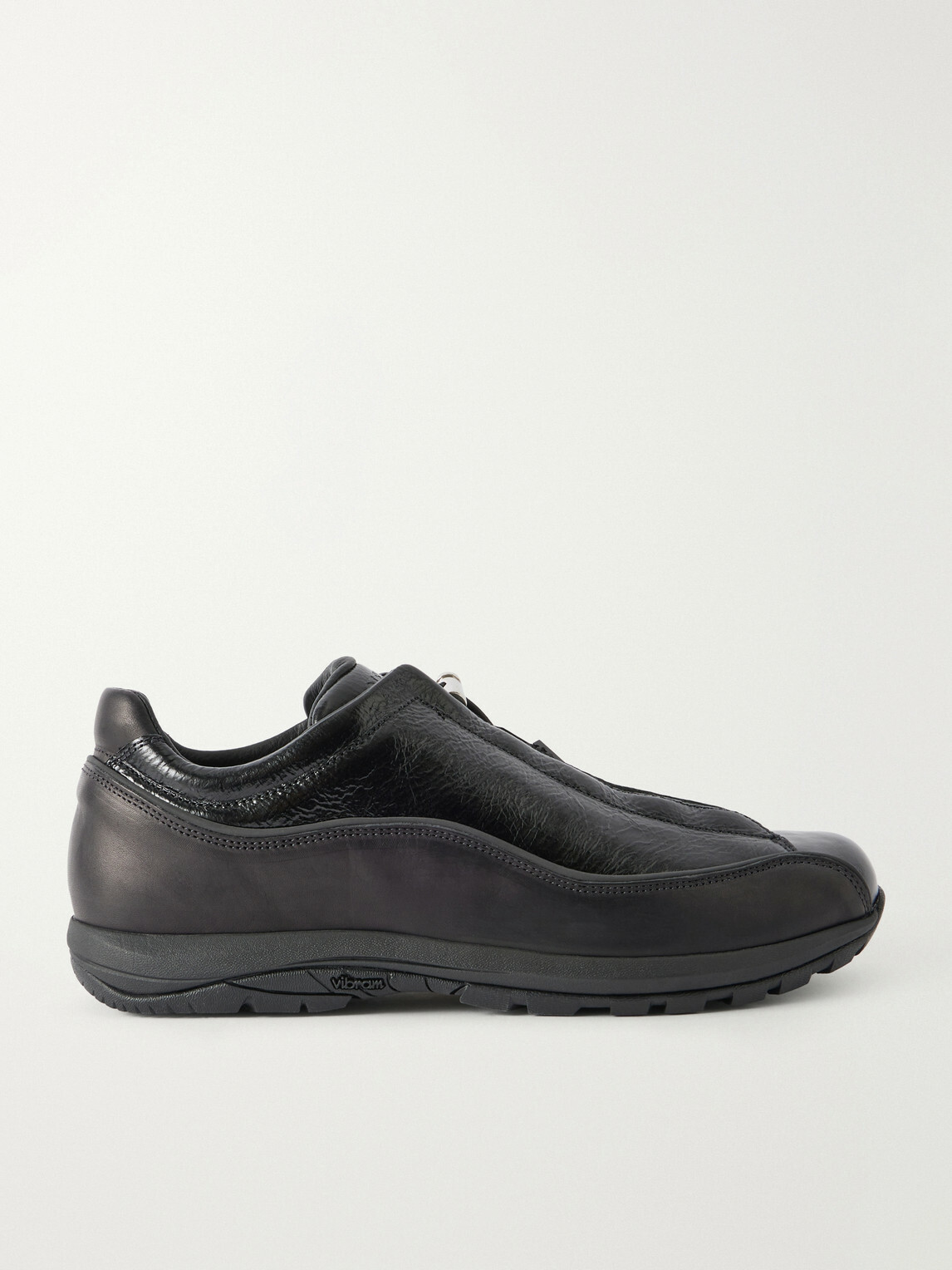 Diemme - Licata Textured-Leather Sneakers - Black