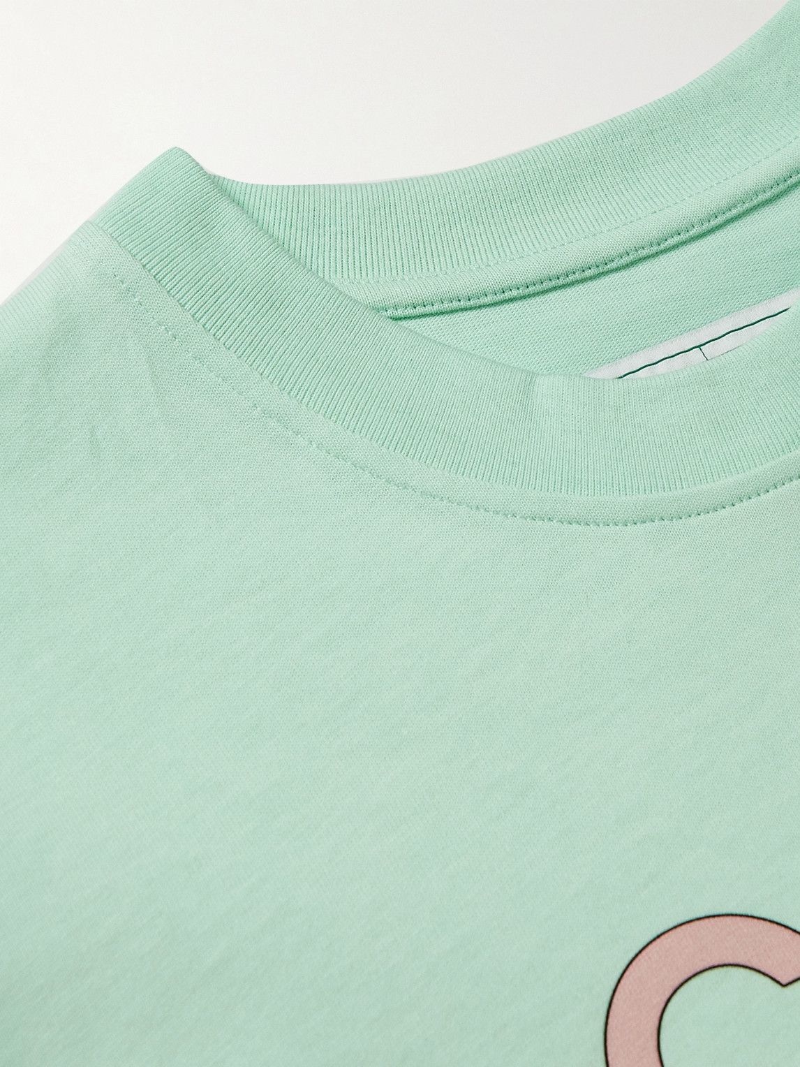 Casablanca - Logo-Print Organic Cotton-Jersey T-Shirt - Green Casablanca