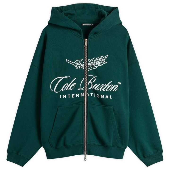 Photo: Cole Buxton Men's International Zipped Hoodie in Forest Green