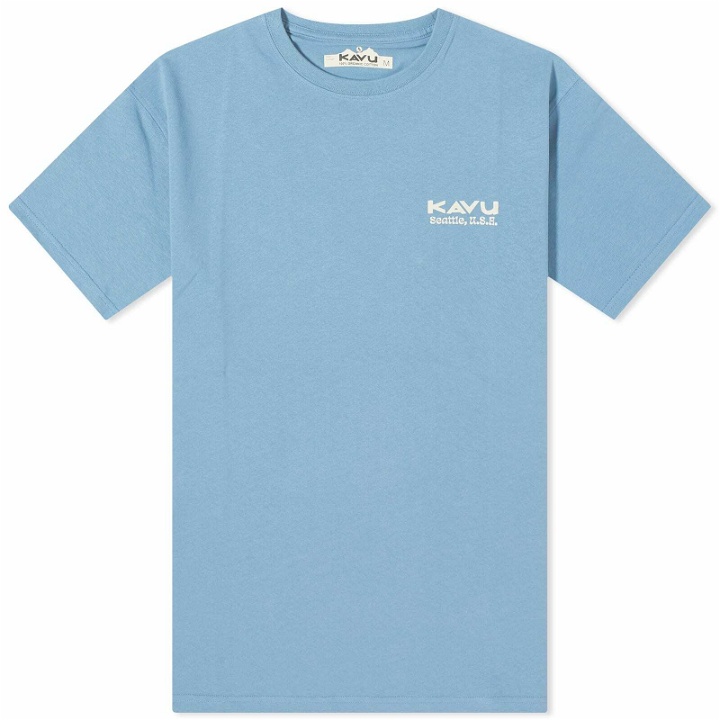 Photo: KAVU Men's Botanical Society T-Shirt in Coronet Blue