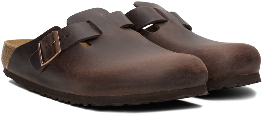 Birkenstock Brown Regular Boston Oiled Leather Slip-on  display picture 1