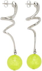 Mondo Mondo White Bronze & Green Martini Earrings