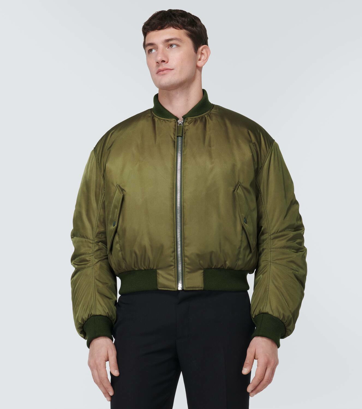Prada Re-Nylon cropped down bomber jacket Prada