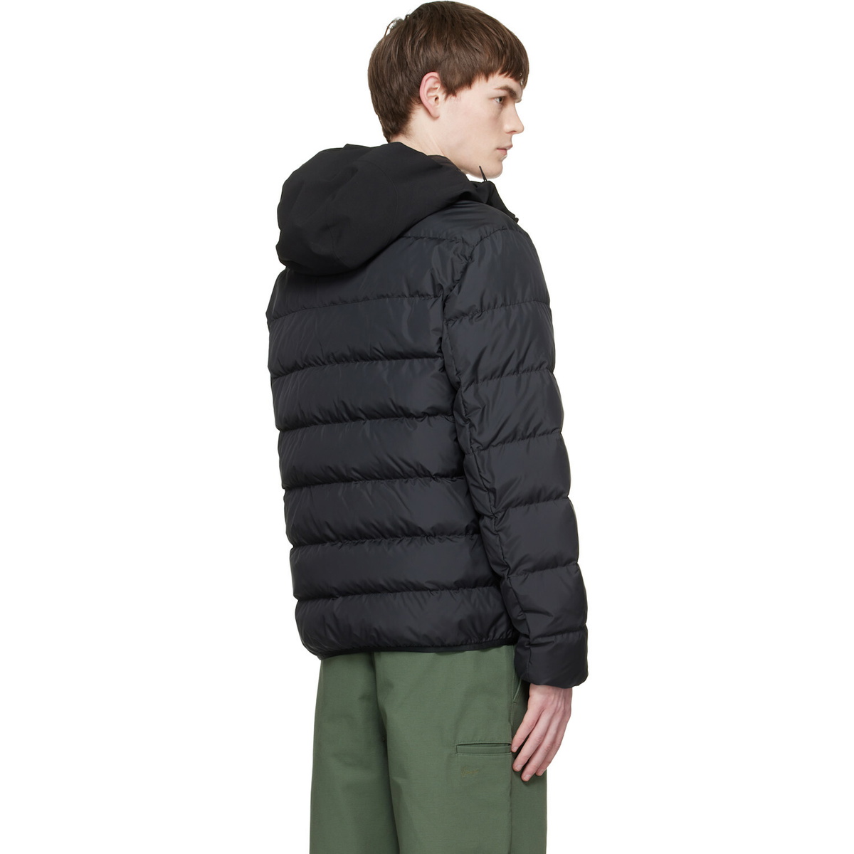 Moncler Black Vega Hooded Short Down Jacket