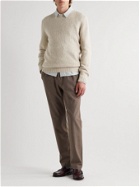 De Bonne Facture - Slim-Fit Wool Bouclé Sweater - Neutrals