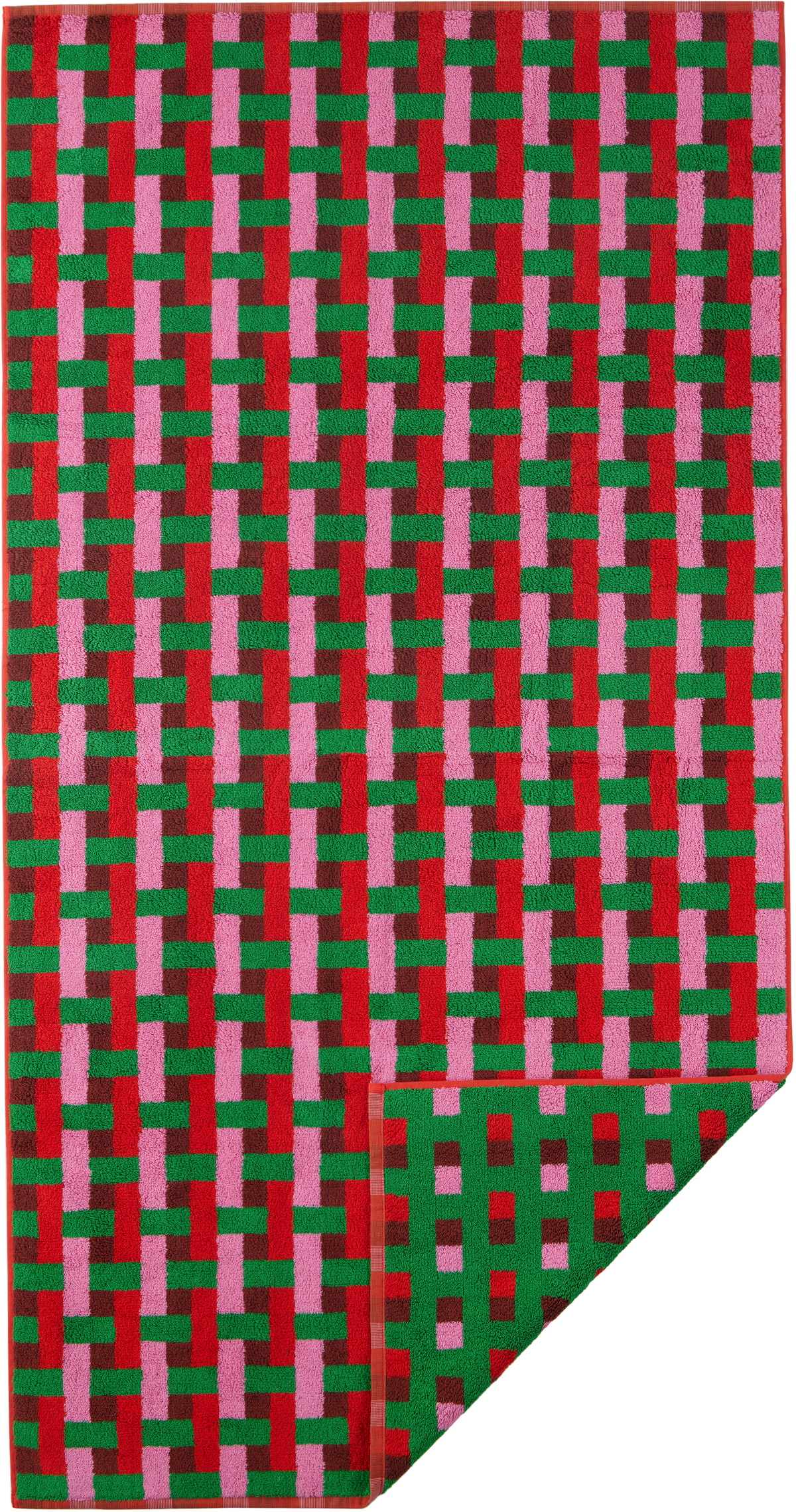 Dusen Dusen Multicolor Weave Towel Set, 3 pcs