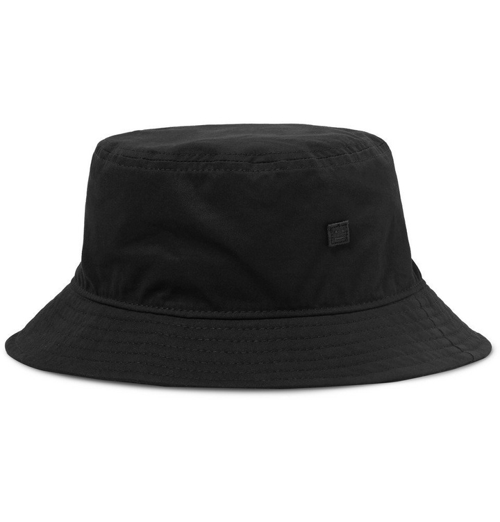 Photo: Acne Studios - Logo-Appliquéd Cotton-Twill Bucket Hat - Black