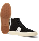 TOM FORD - Cambridge Leather-Trimmed Suede High-Top Sneakers - Black