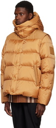 Burberry Tan Quilted Down Jacket