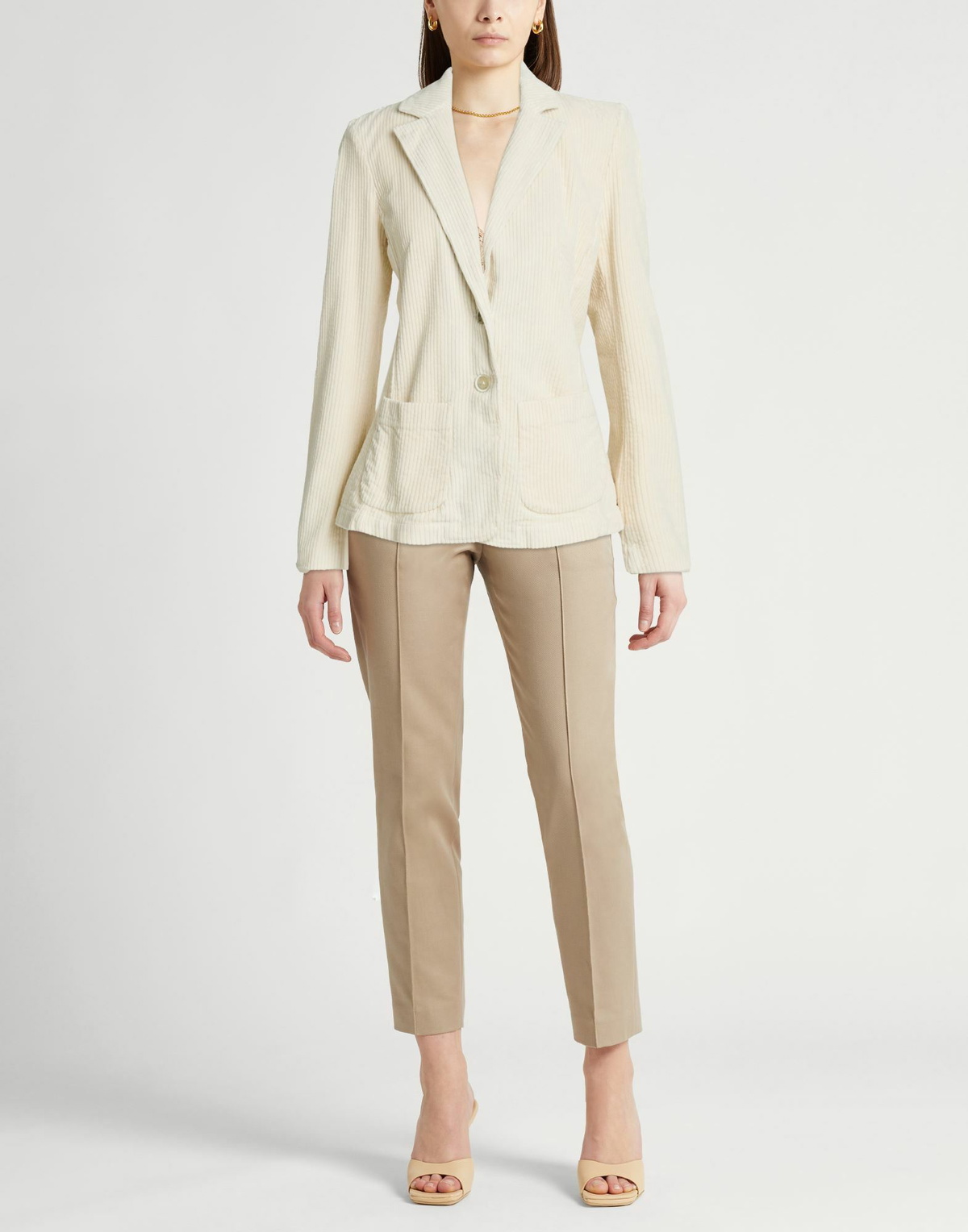 120% Lino Womens Blazer Ivory