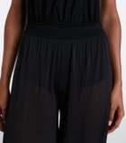 Simkhai Flora sheer knit balloon pants