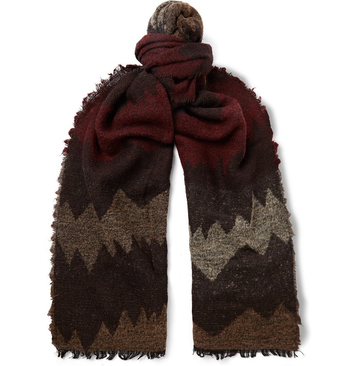 Photo: Missoni - Fringed Crochet-Knit Scarf - Red