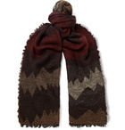 Missoni - Fringed Crochet-Knit Scarf - Red