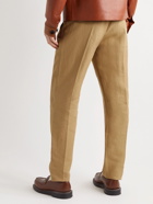 TOD'S - Pleated Linen Trousers - Neutrals