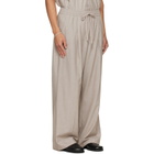 Fear of God ESSENTIALS Gray Pleat Front Drawstring Trousers