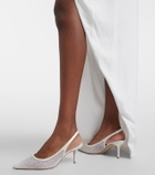 Jimmy Choo Bridal Love leather slingback pumps