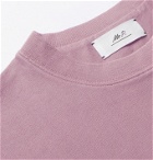 Mr P. - Garment-Dyed Loopback Cotton-Jersey Sweatshirt - Purple