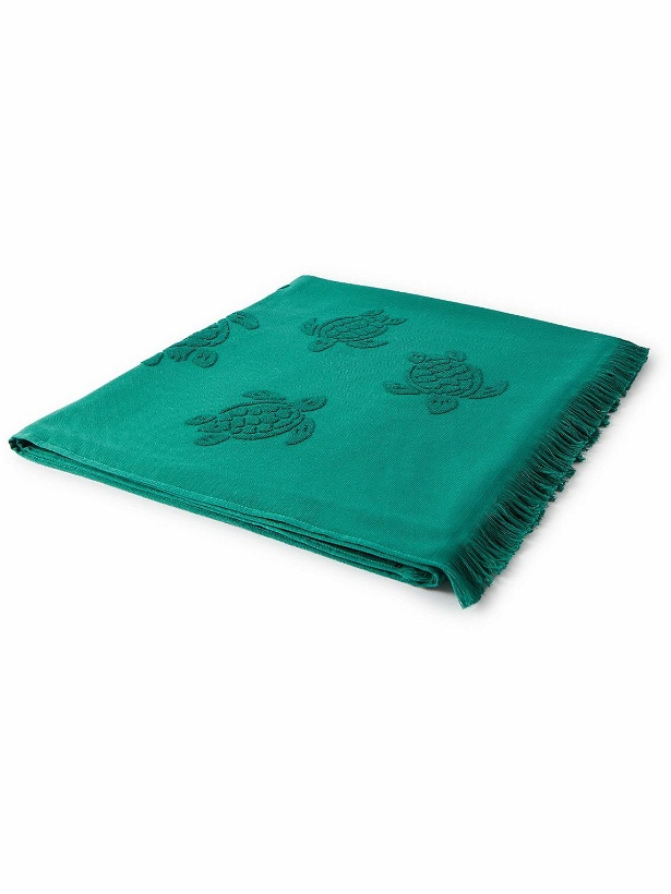 Photo: Vilebrequin - Santah Logo-Jacquard Cotton-Terry Towel