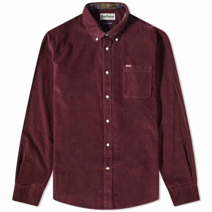 Photo: Barbour Men's Ramsey Tailored Cord Shirt in Winter Red