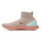 Nike Taupe Flyknit Rise React Sneakers