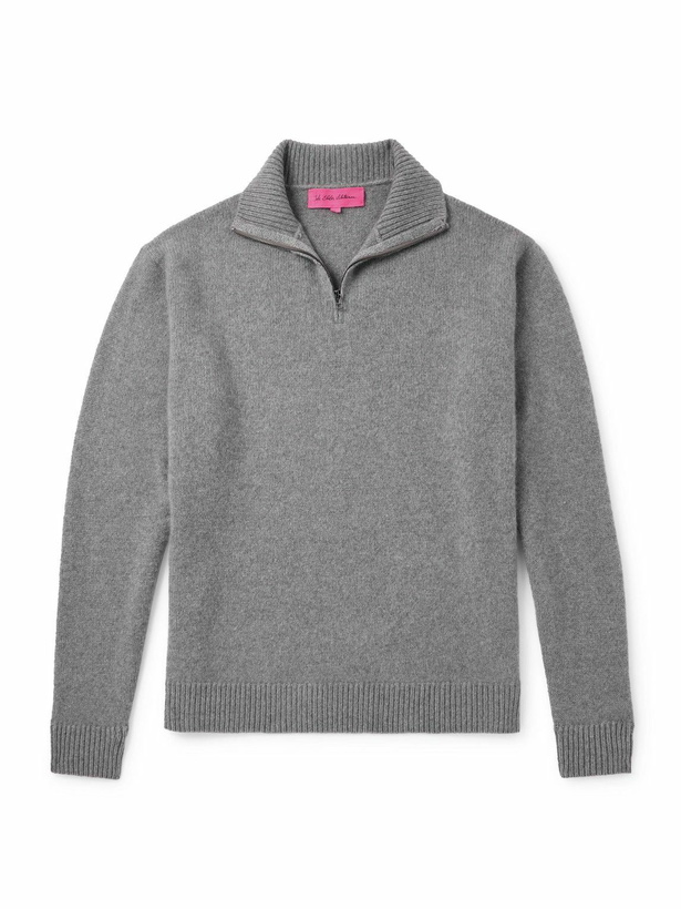 Photo: The Elder Statesman - Cashmere Half-Zip Sweater - Gray