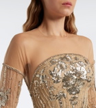 Georges Hobeika Embellished tulle gown