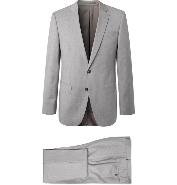 Photo: Hugo Boss - Navy Huge/Genius Slim-Fit Super 120s Virgin Wool Suit - Gray