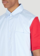 Research Contrasting Sleeve Shirt in Blue