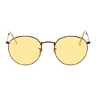 Ray-Ban Black and Yellow Round Metal Sunglasses