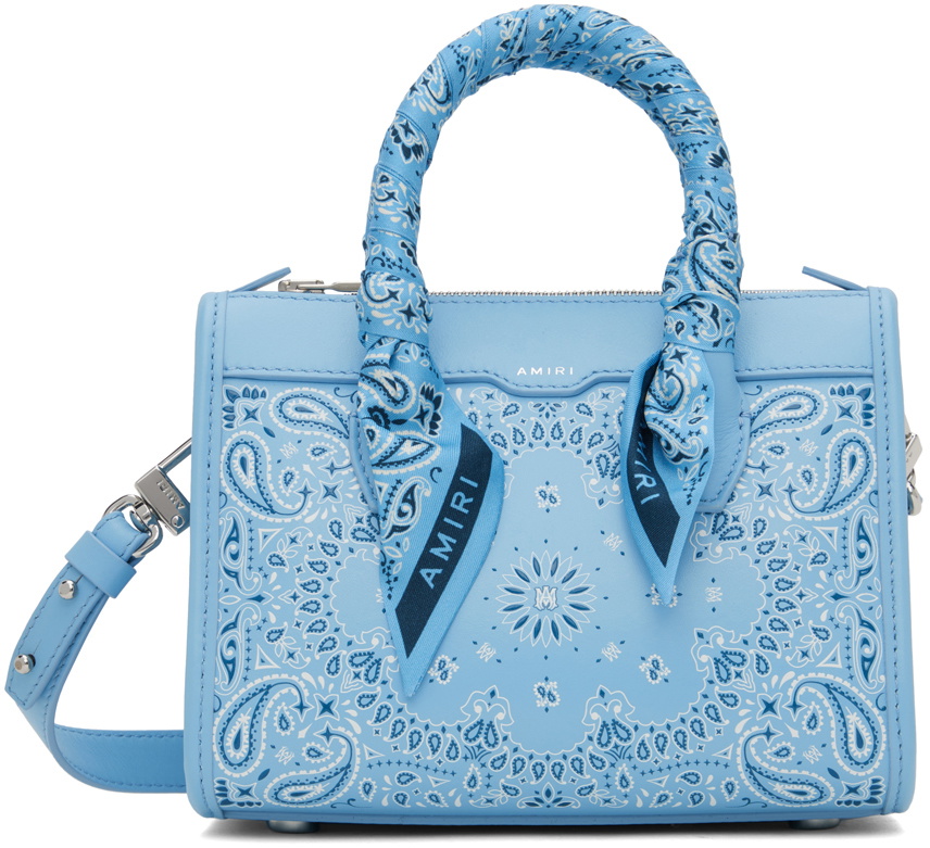 AMIRI: Blue Bandana Micro Triangle Bag | SSENSE