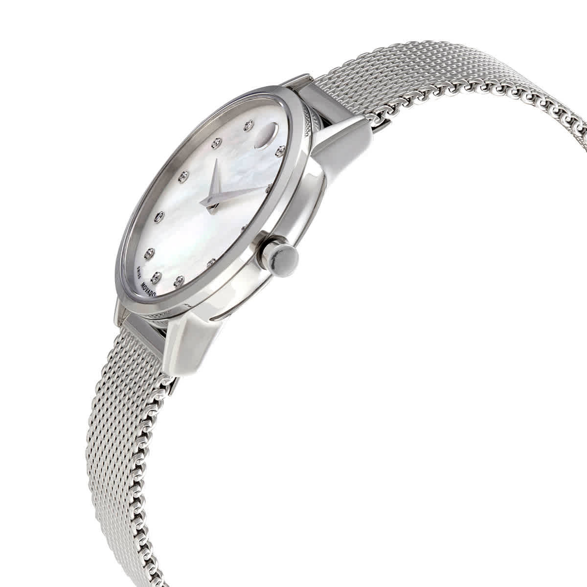 Movado Museum Classic Quartz Diamond White Mother of Pearl Dial Ladies ...