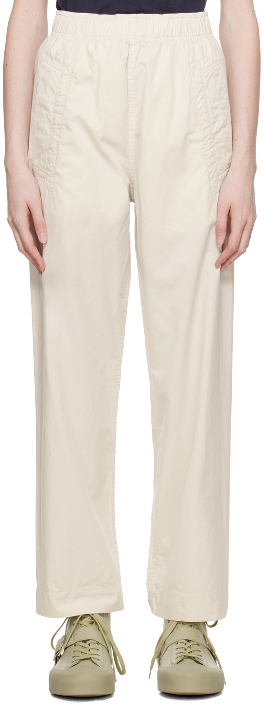 Margaret Howell｜CHINO PANTS (MHL WIDE LEG JOGGER - OFF Off white cotton wide leg jogger | MHL. by Margaret Howell