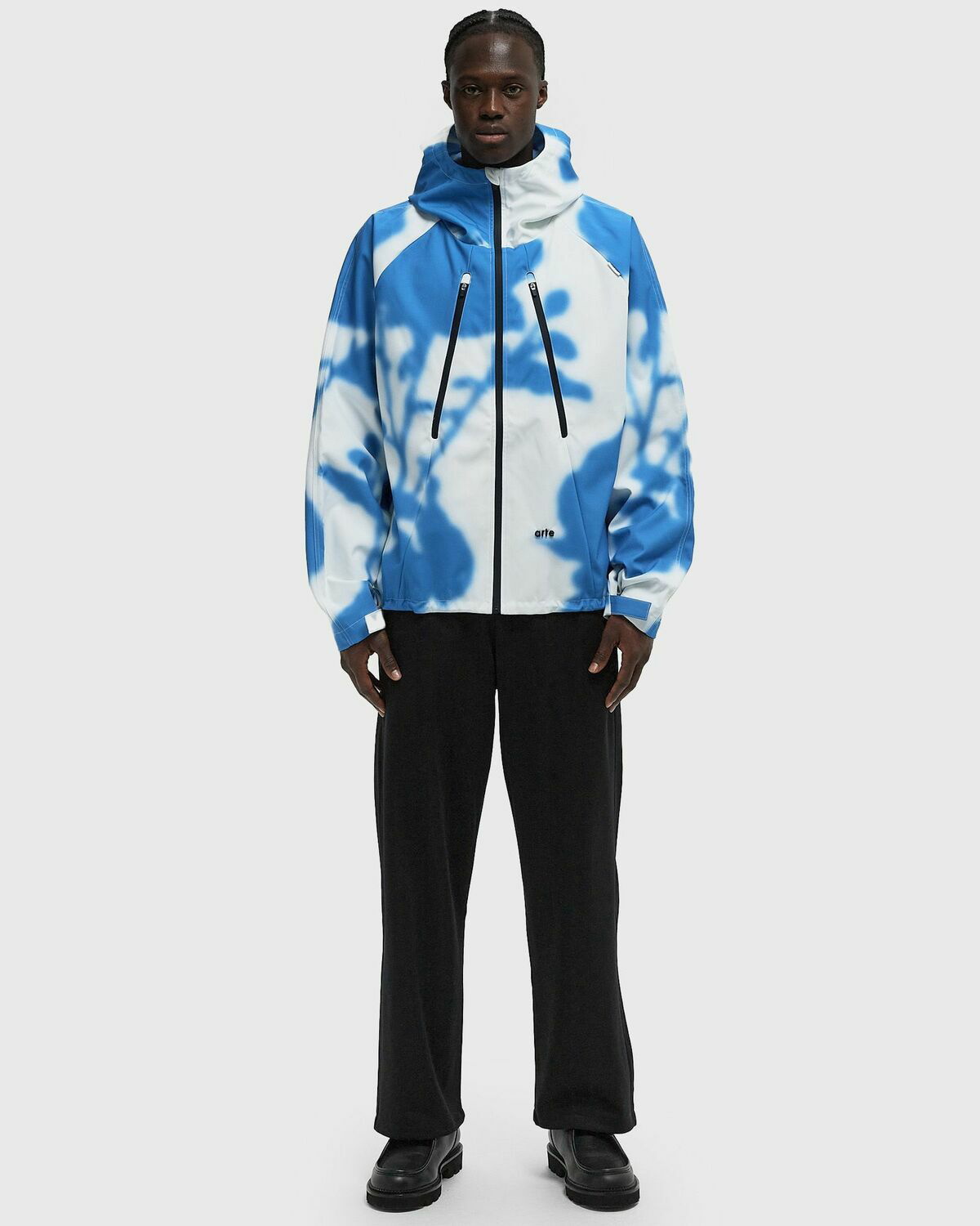 Arte Antwerp Blue Flower Tech jacket blue/white Mens Windbreaker