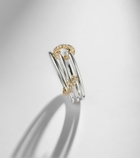 Spinelli Kilcollin Solarium 925 sterling silver and 18kt gold ring with diamonds