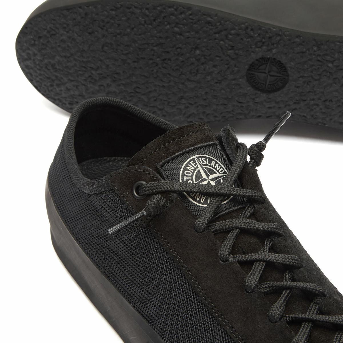Stone Island Men's Low Top Sneakers in Black