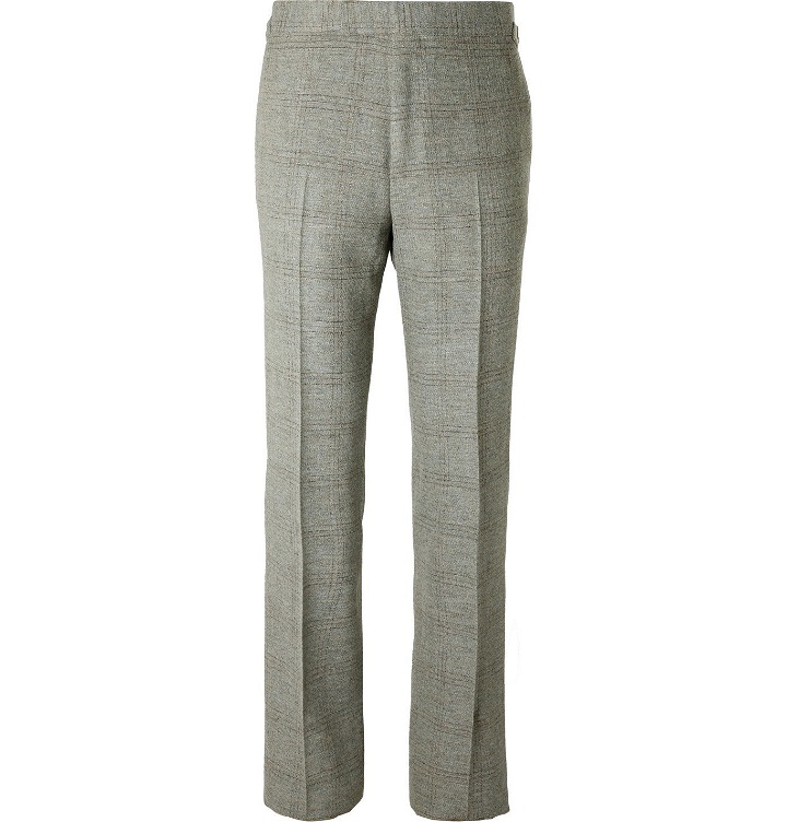 Photo: Kingsman - Conrad Slim-Fit Checked Wool Trousers - Blue