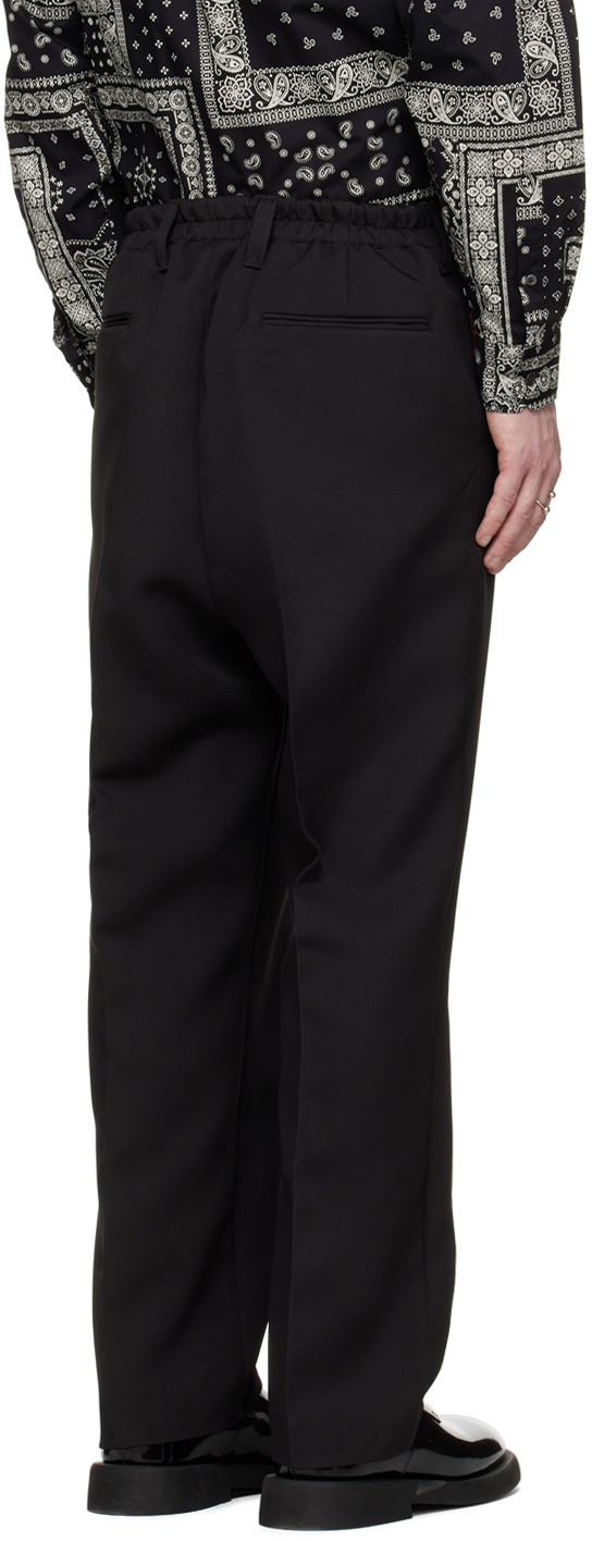 SOPHNET. Black Pleated Trousers