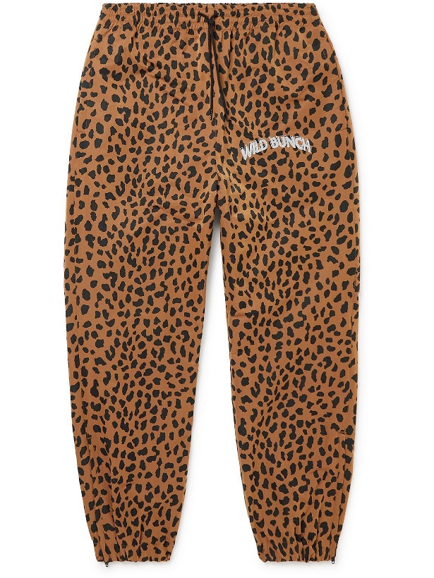 Photo: Wacko Maria - Wild Bunch Tapered Leopard-Print Shell Sweatpants - Brown