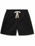 LE 17 SEPTEMBRE - Novis Wide-Leg Crinkled-Shell Drawstring Shorts - Black