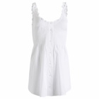 SKIMS Women's Garment Washed Poplin Mini Dress in Snow