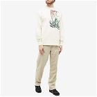 Palm Angels Men's Long Sleeve Upside Down Palm T-Shirt in White/Green