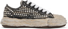 Maison MIHARA YASUHIRO Black Peterson23 OG Sole Studded Canvas Low-Top Sneakers
