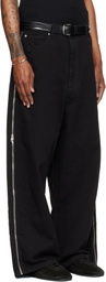 LU'U DAN Black Side Zip Jeans