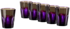 Mario Luca Giusti Purple Double Face Tumbler Set, 6 pcs