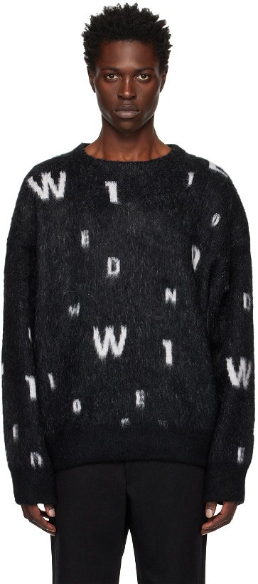 Photo: We11done Black Lettering Sweater