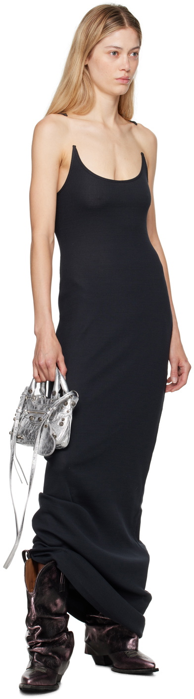 Y/Project Black Invisible Strap Maxi Dress