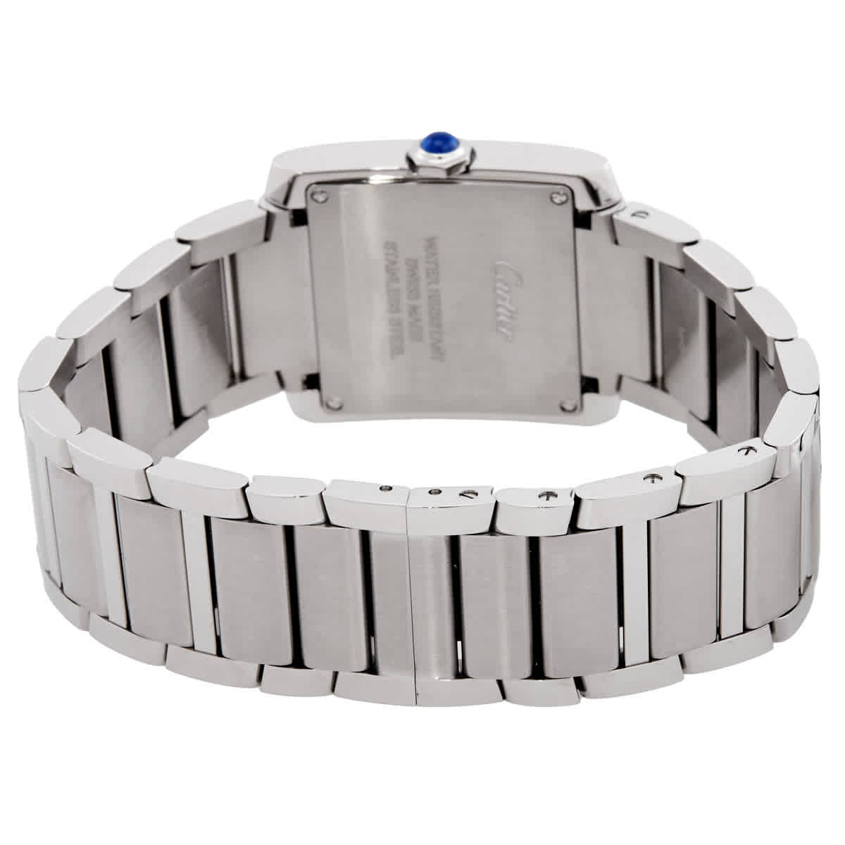 Cartier Tank Francaise Medium Model Diamond Silver Dial Ladies Watch W4TA0028